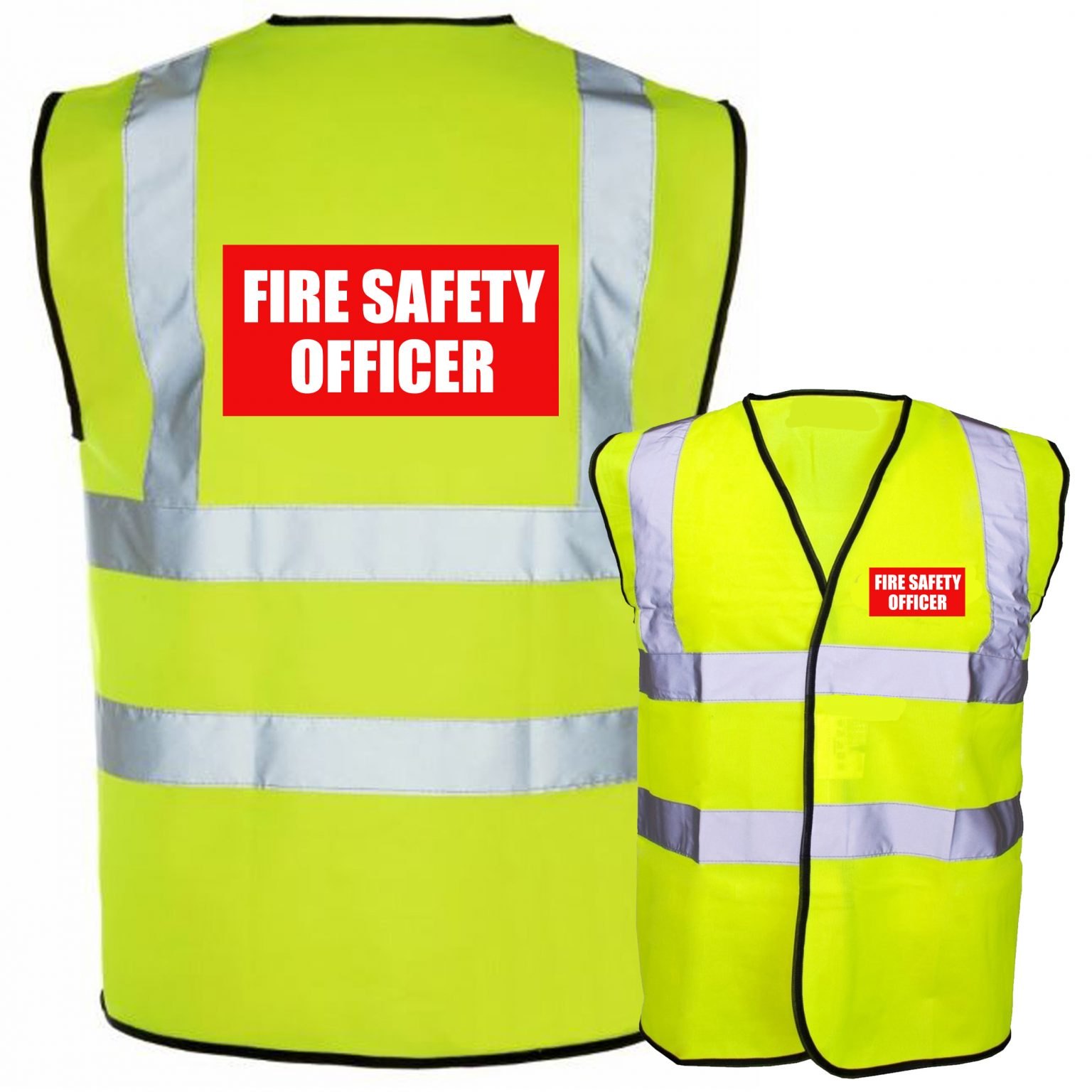 Fire Safety Officer Boxed Pre Printed Hi Vis Safety Vest Waistcoat En