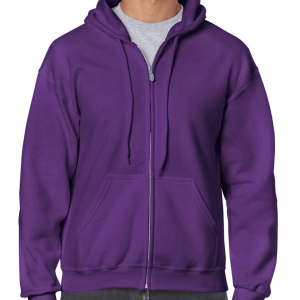 Gildan Felpa Con Cappuccio Unisex Adulto - Tessuto Resistente, 50% Cotone 50% Poliestere, Taglia L Viola