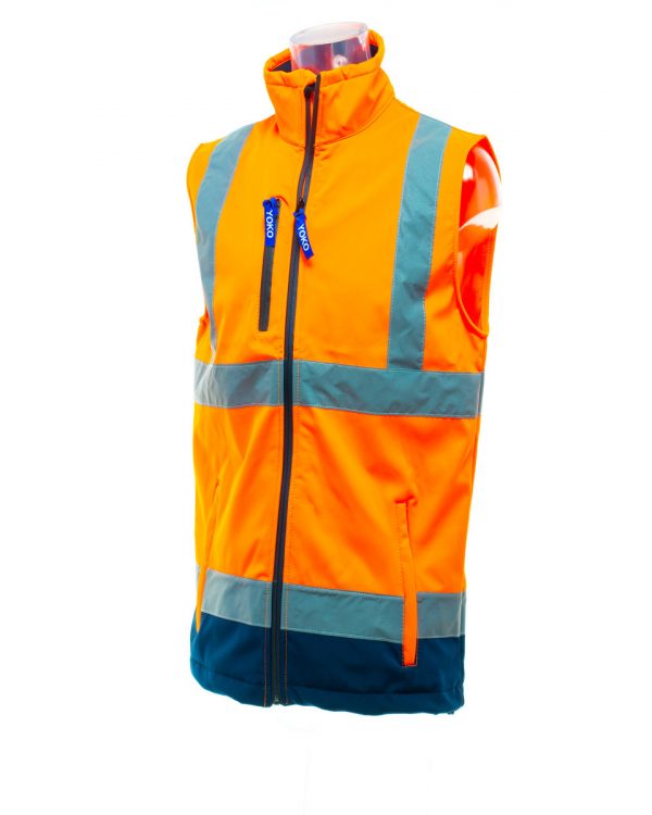 yoko hi vis softshell bodywarmer