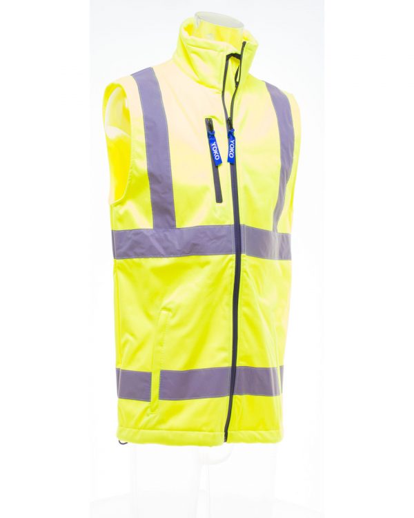 yoko hi vis softshell bodywarmer