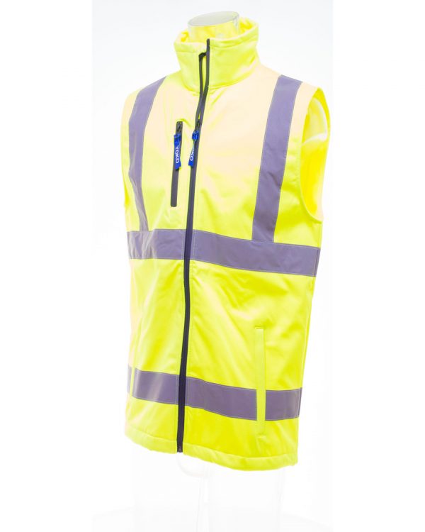 yoko hi vis softshell bodywarmer