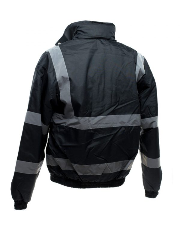 Hi-Vis Black Or Navy Uniform Bomber Jacket Printed ''Security ...