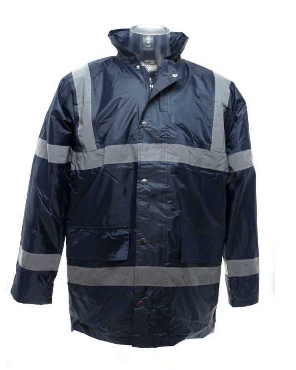 Security Uniform Waterproof/Quilted Jacket Black & Navy Simply Hi Vis