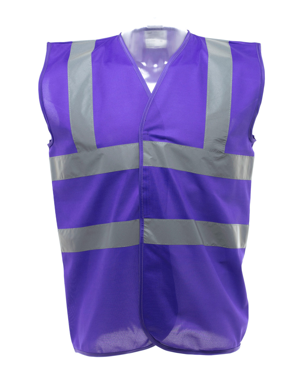 Yoko Purple Hi Vis Coloured Waistcoats / Safety Vest Add