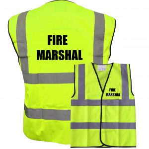 Large/ XL SAFETY FIRST AID Q4221 Hi-Vis Fire Mashall Waistcoat 
