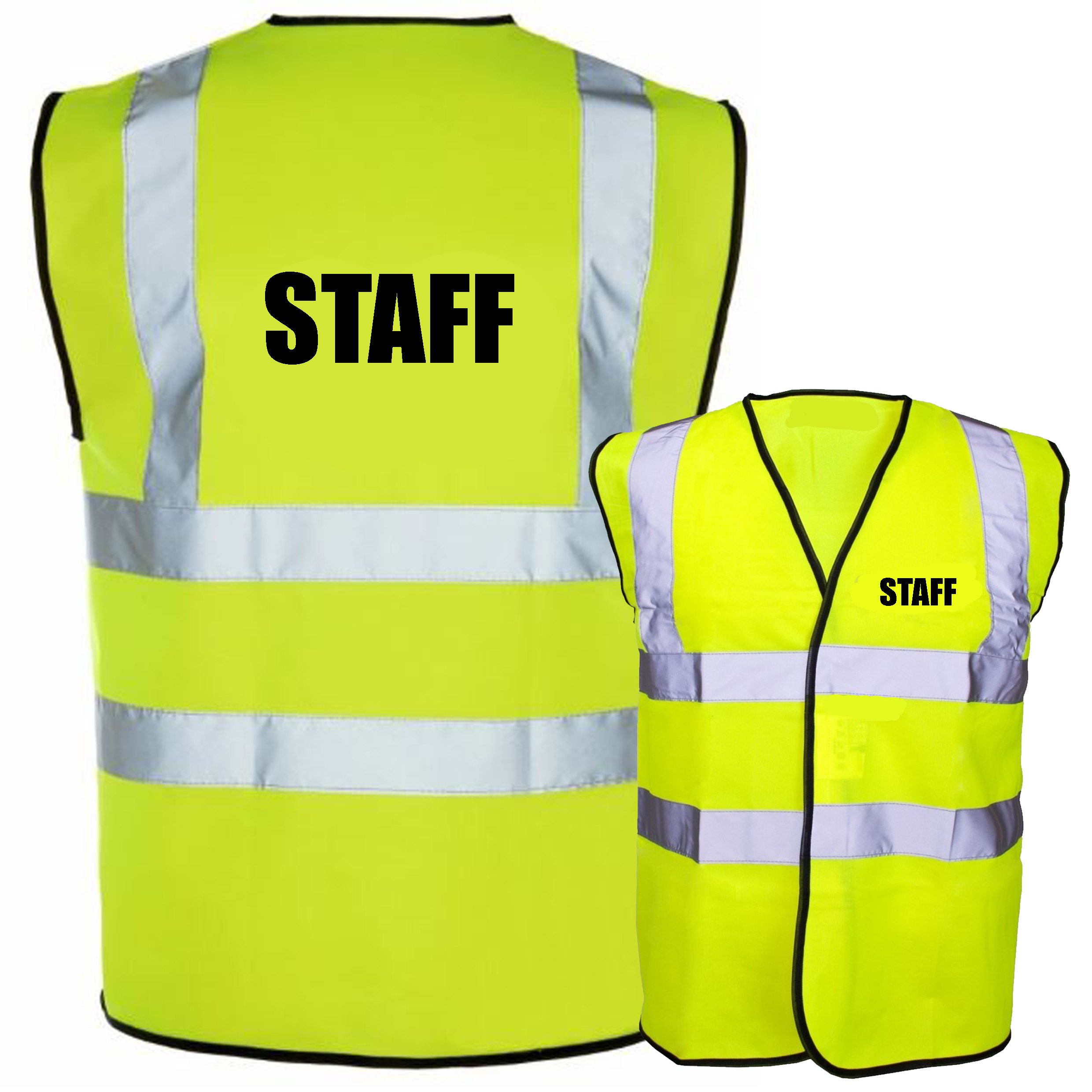 Staff Pre Printed Hi Vis Safety Vest / Waistcoat EN ISO 20471 - Add ...