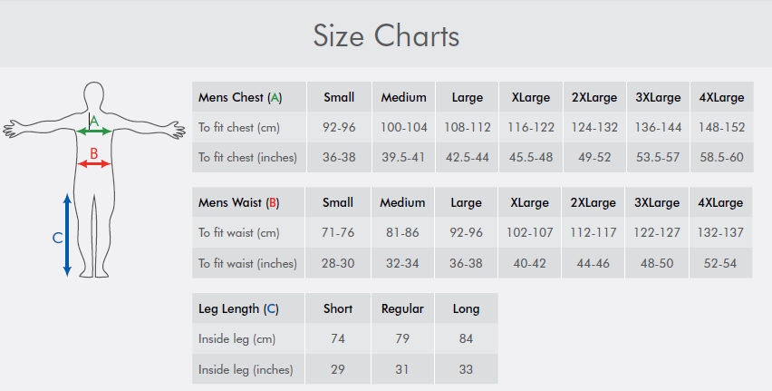 Image result for size guide supertouch