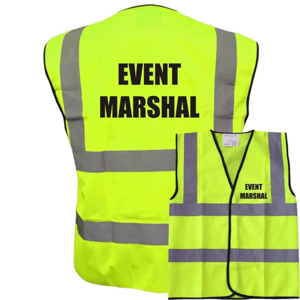 Fire Marshal Printed Hi Vis Safety Vest / Hi Viz Waistcoat Tabard