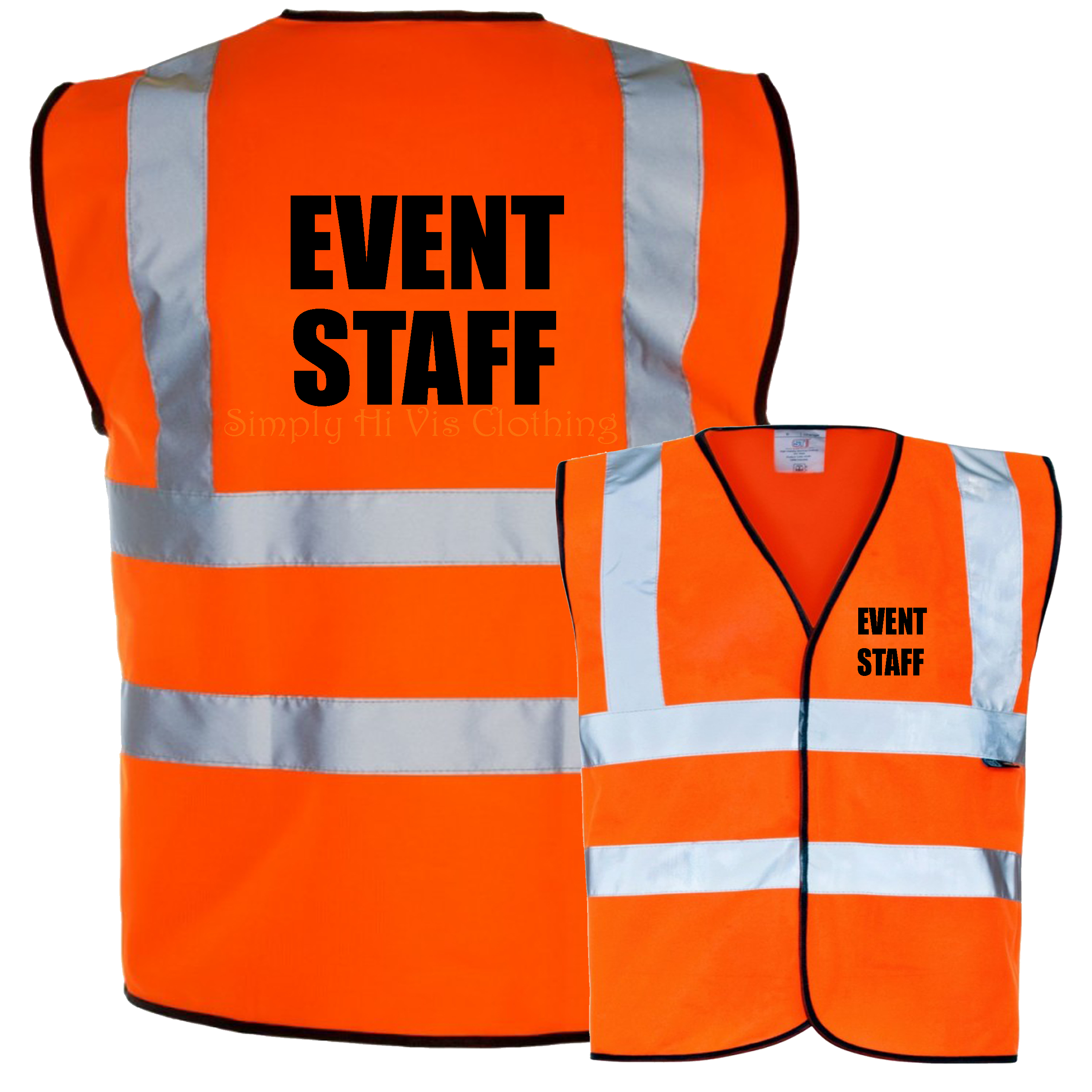 Event Staff Printed Hi Vis Safety Vest/Waistcoat EN ISO 20471 add