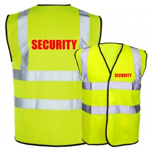 SIA SECURITY REFLECTIVE SECURITY YELLOW BLUE HI VIS VESTS WAISTCOATS STAFF 