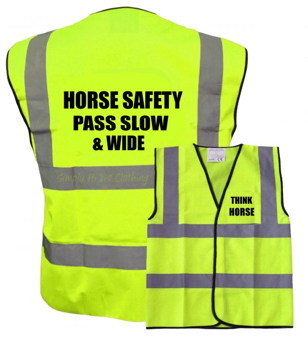 horse safety yellow hi vi vest