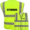 steward yellow hi vi vest