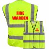 FIRE WARDEN red text yellow vest 1