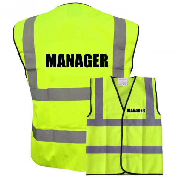 Manager hi vis yellow vest