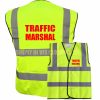 Traffic Marshal Red text yellow vest1