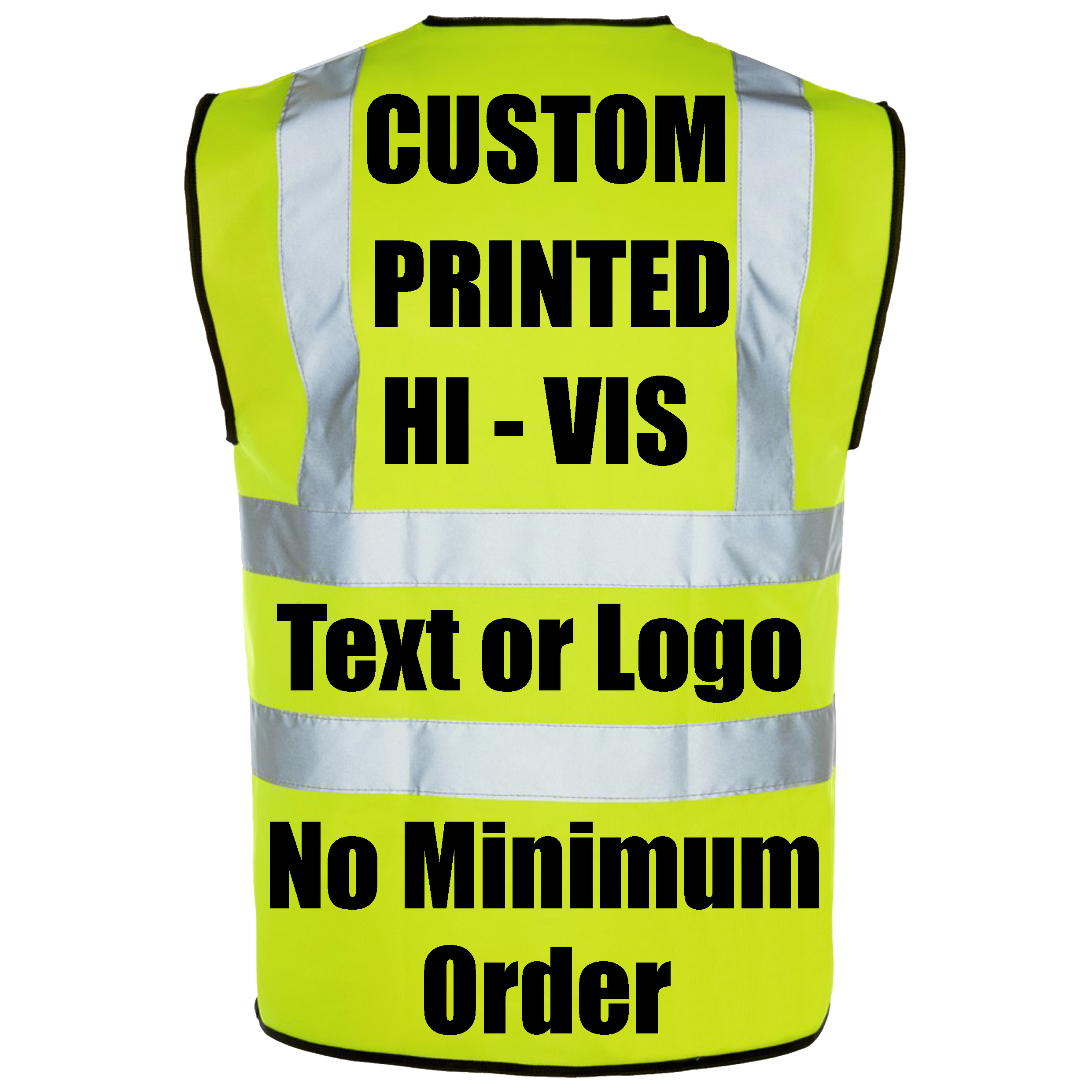 Custom printed hi vis vests