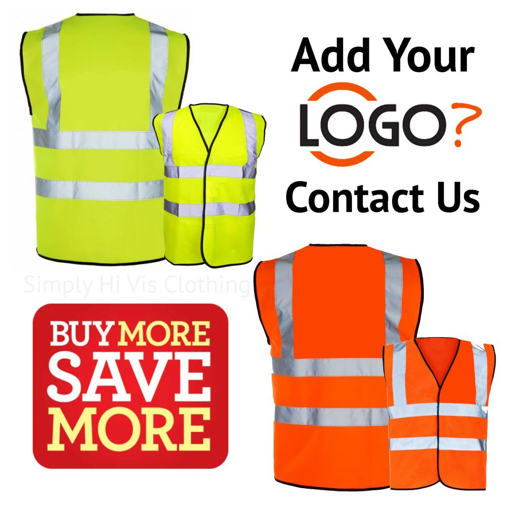 Hi Vis Safety Vest, Waistcoat Hi Viz Tabard Yellow & Orange EN ISO