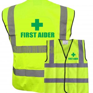 SECURITY Bodywarmer Gilet black Printed Medic First Aid Jacket Coat 