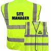 yellow hi vi vest site manager