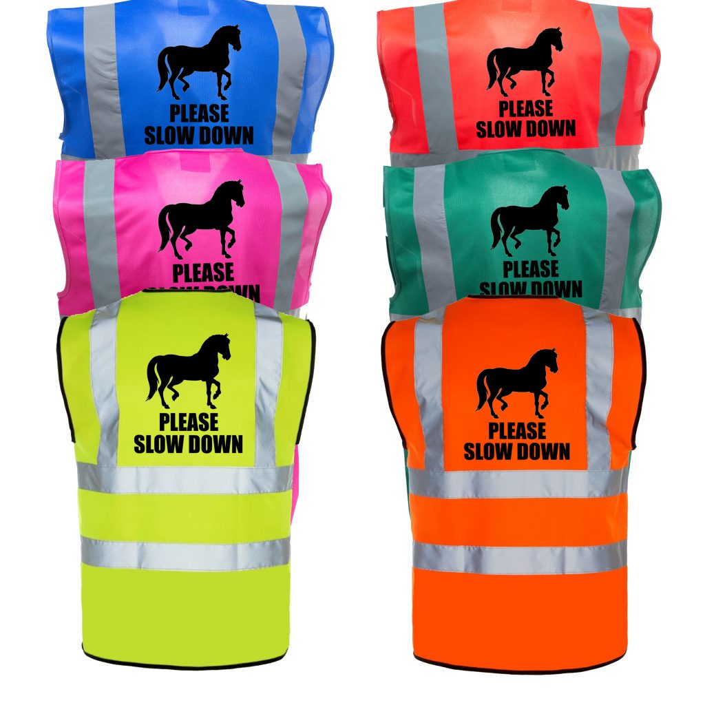 Please Slow Down Hi Vis Vest Reflective Hi Viz Equine Safety