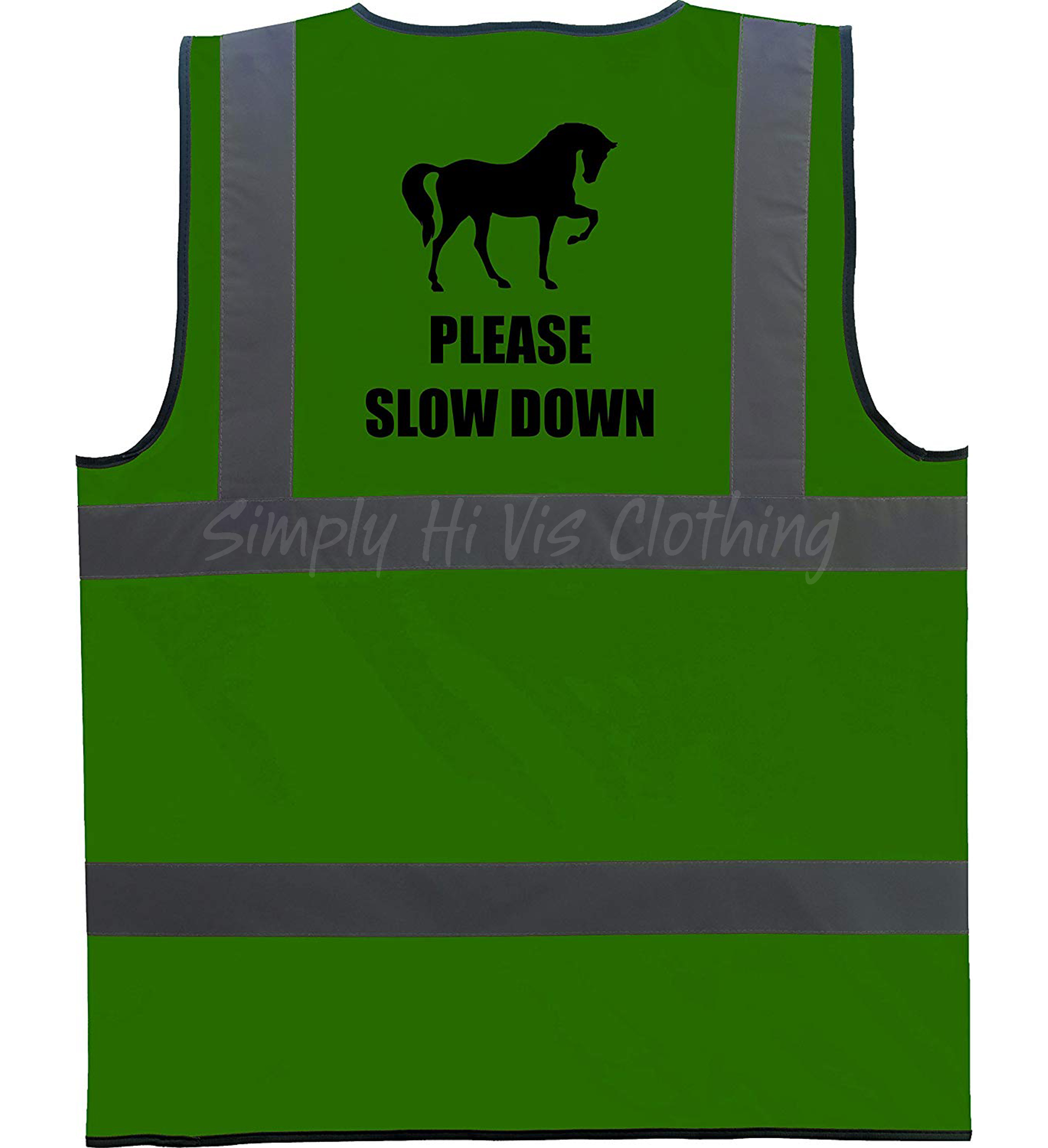 Please Slow Down Hi Vis Vest Reflective Hi Viz Equine Safety