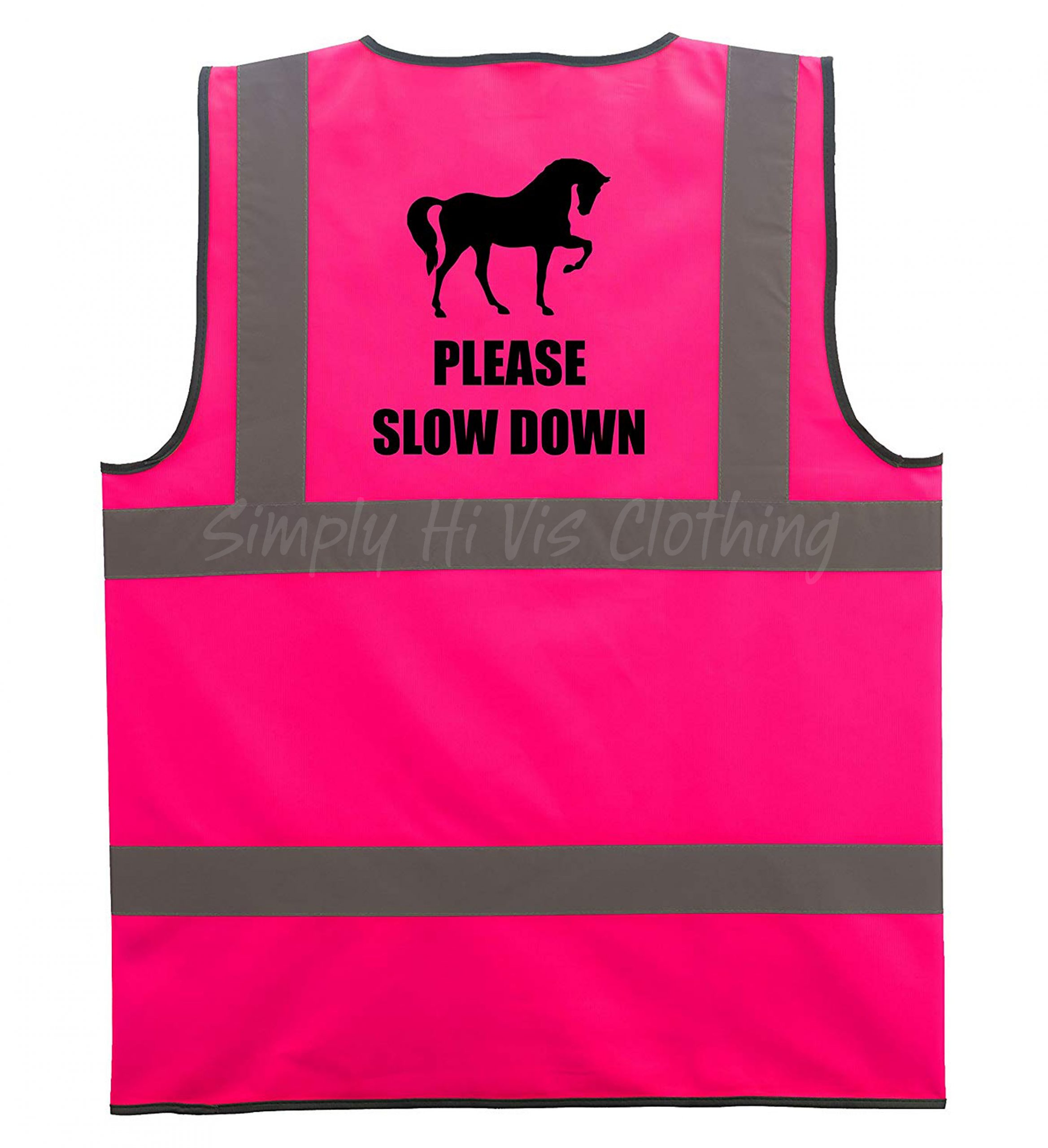 Please Slow Down Hi Vis Vest Reflective Hi Viz Equine Safety