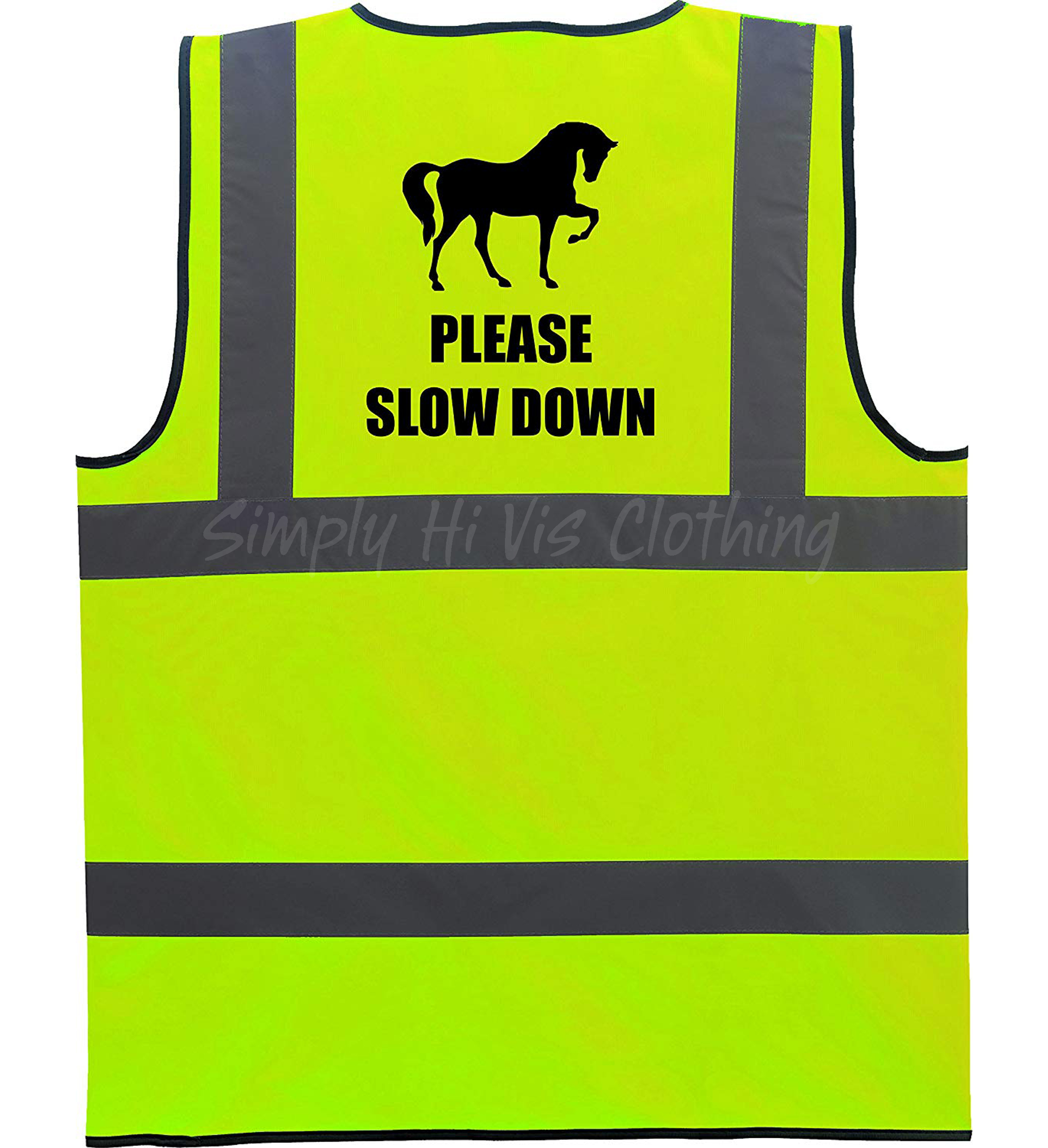 Please Slow Down Hi Vis Vest Reflective Hi Viz Equine Safety