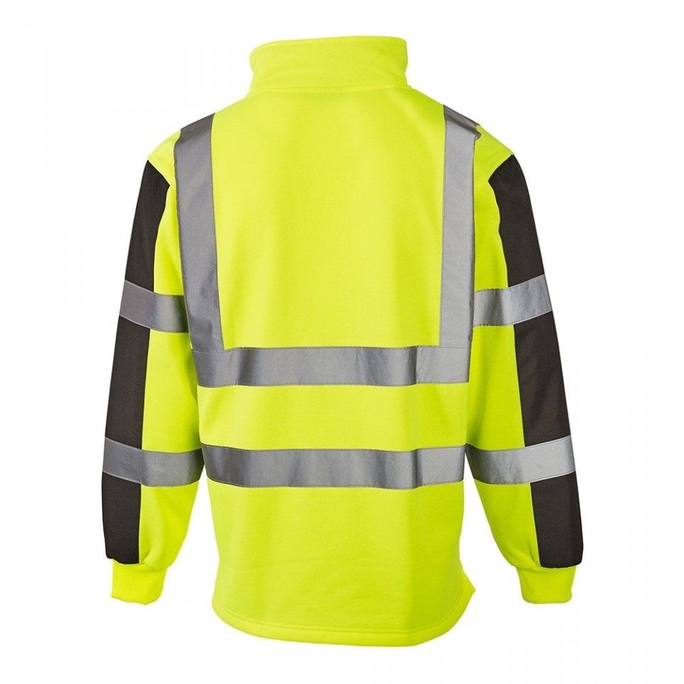 Supertouch Hi Vis Yellow 2 Tone Rugby Shirt EN ISO 20471 Class2 ...