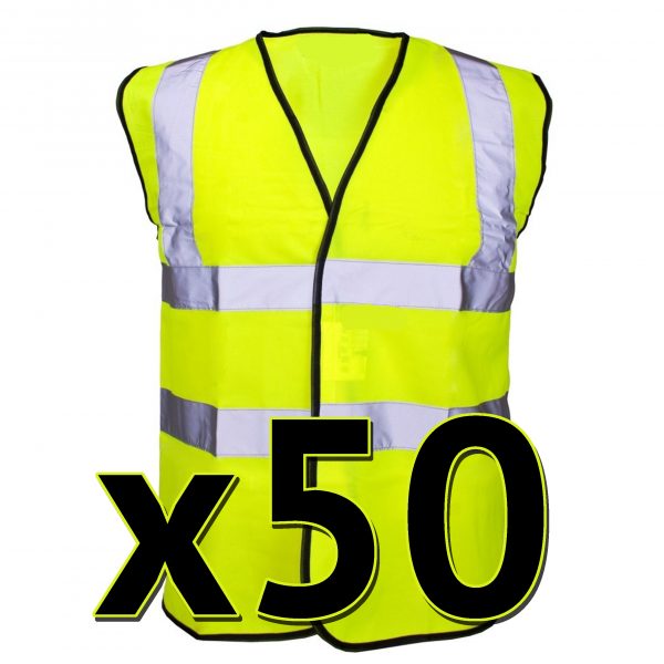 Unisex Long Sleeve Vest Safety Hi-Viz Fluorescent Reflective Waist Coat ISO20471 