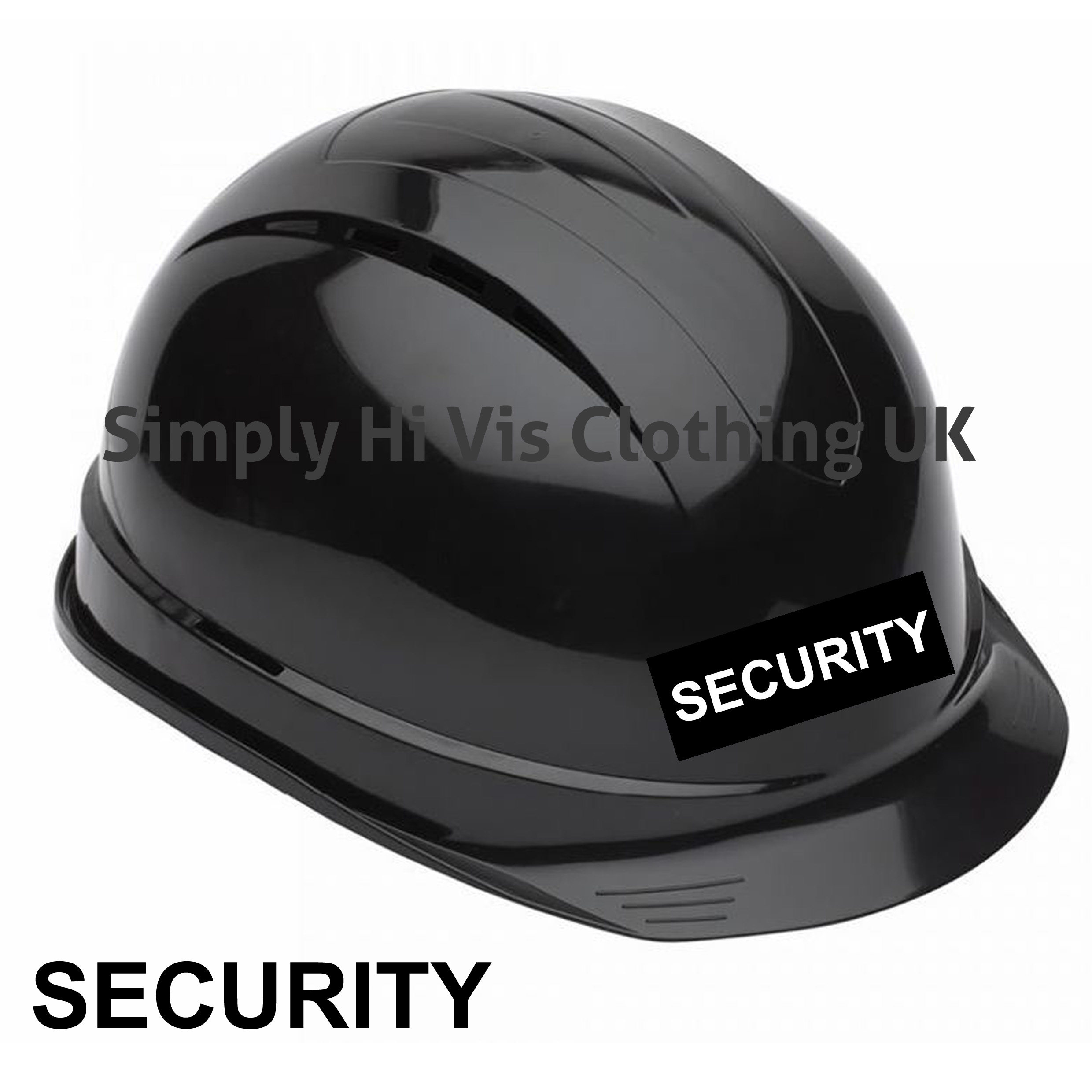 Security Printed Contract Vented Safety Helmet / Hard Hat Simply Hi