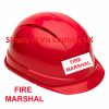 red hard hat fire marshal