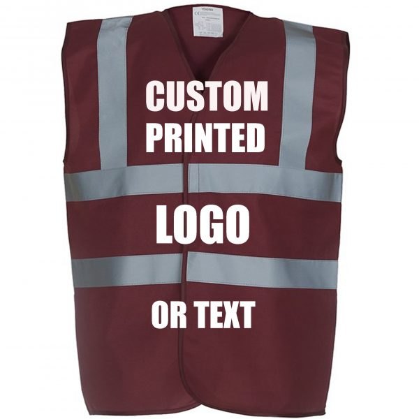Custom Printed Vest Maroon