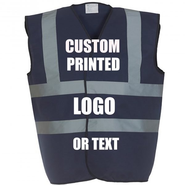 Custom Printed Vest Navy Blue
