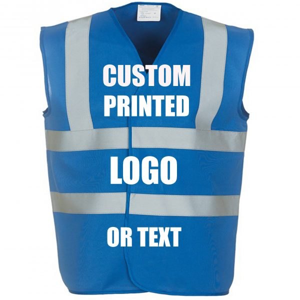 Custom Printed Vest Royal Blue