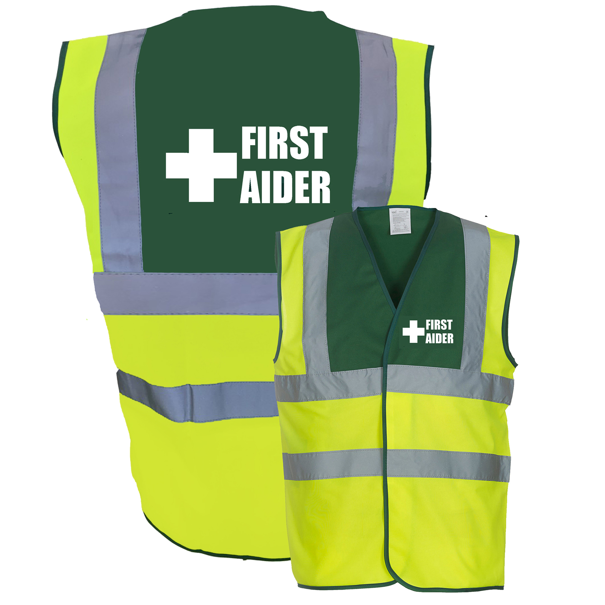 First Aid Green Hi Viz Vest 