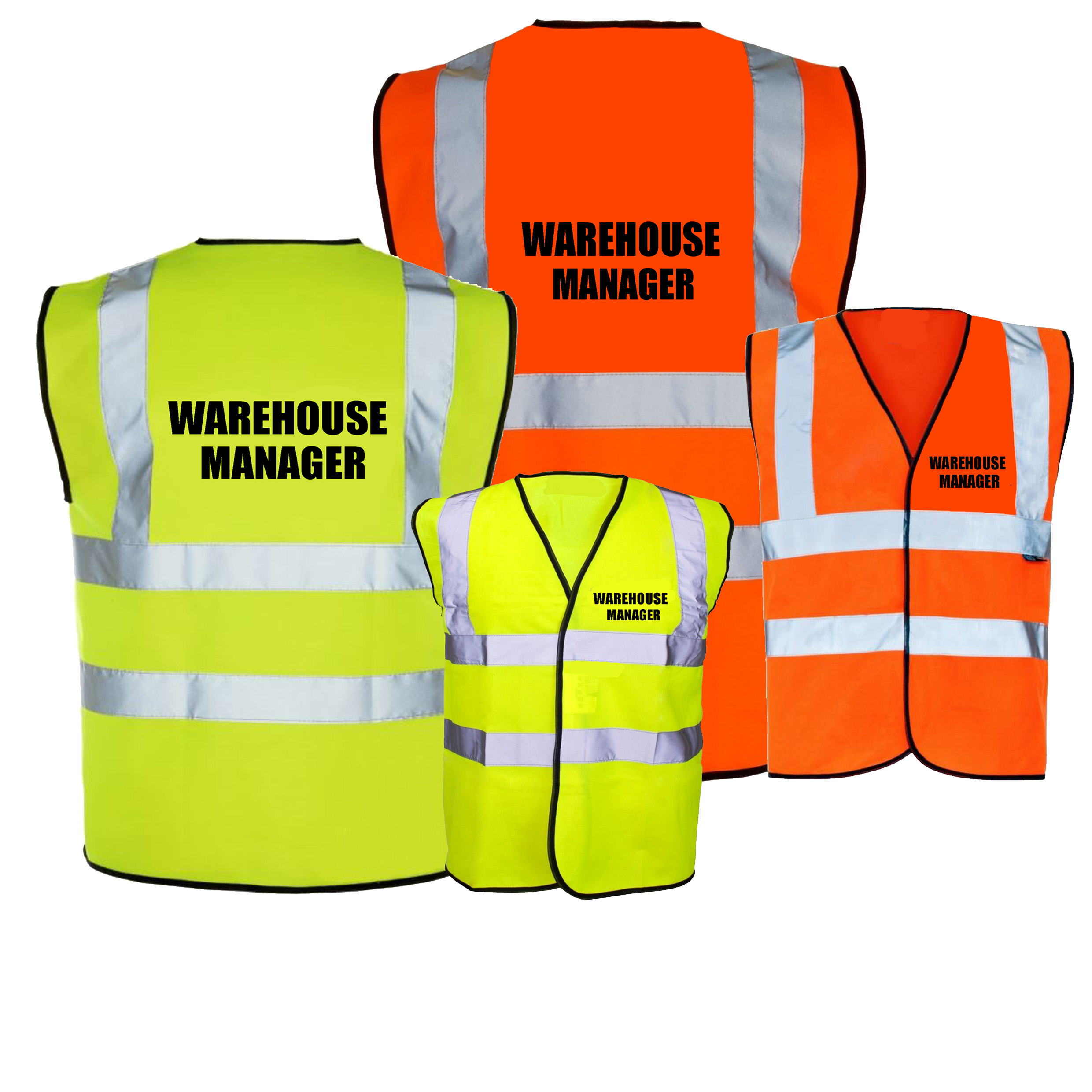 PRESS Hi-Vis High-Viz Safety Vest Waistcoat Visibility Yellow Orange 