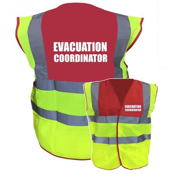 evacuation coordinator Hi Vis red yelow