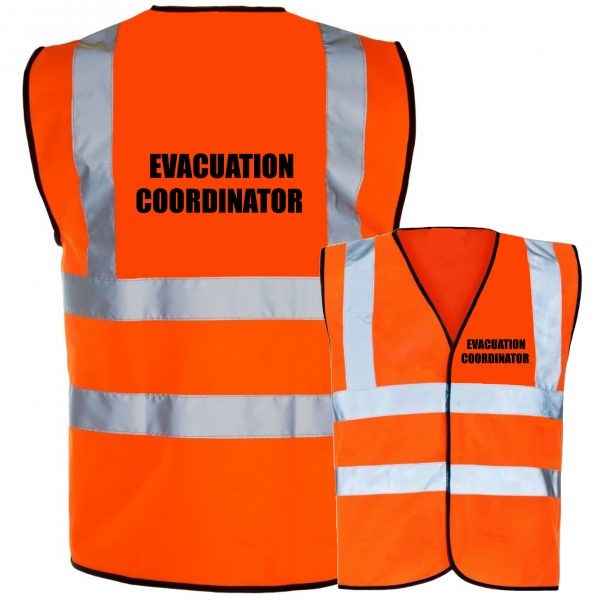 evacuation coordinator orange hi vis