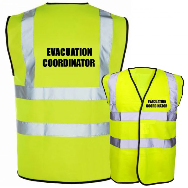 evacuation coordinator yellow hi vis