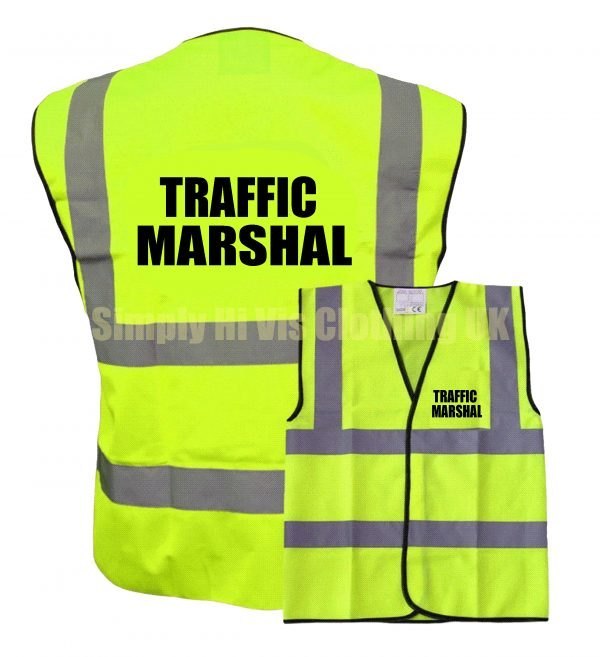 Yellow/Orange PPE FIRE MARSHAL Hi Vis Hi Viz High Visibility Reflective Safety Vest/Waistcoat