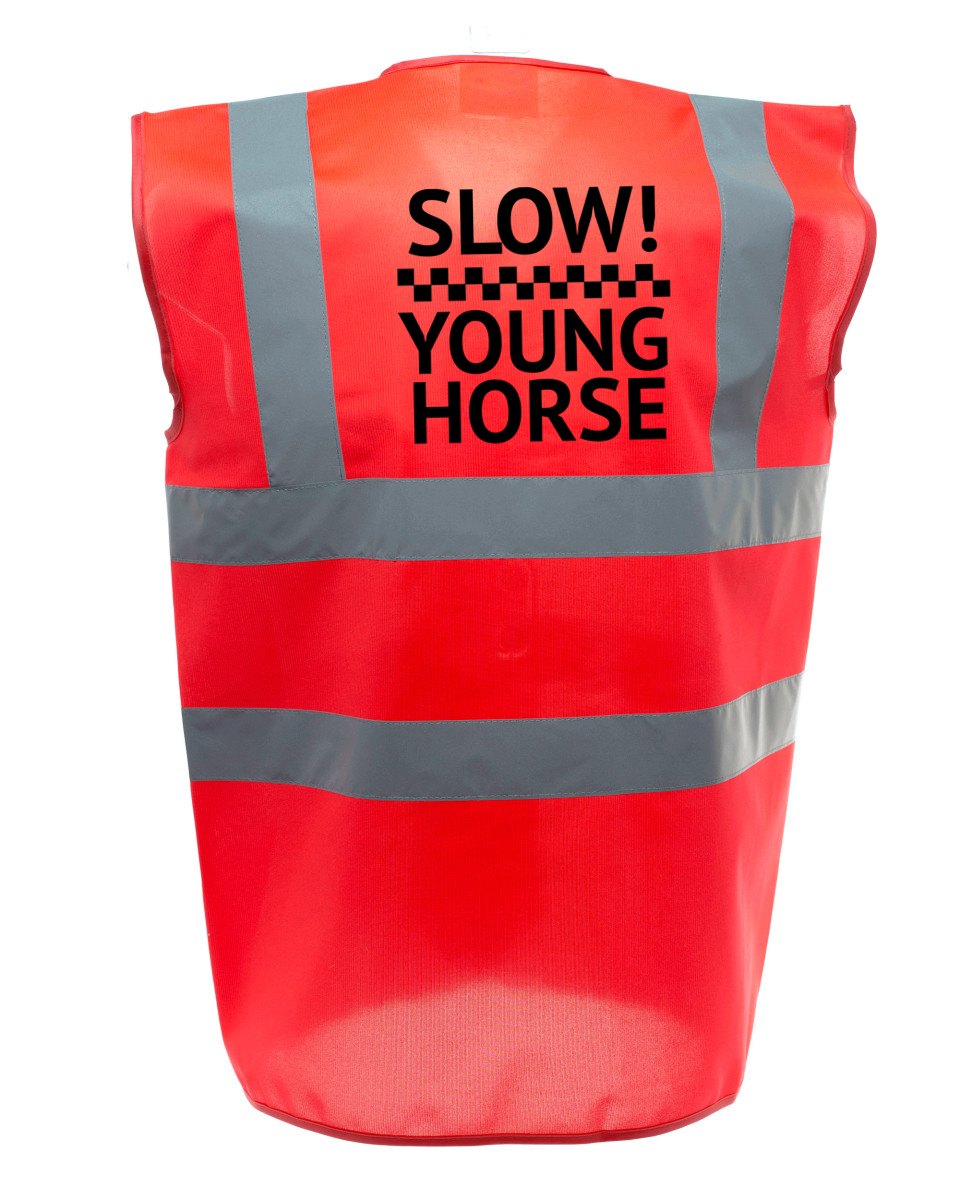 Slow Young Horse Hi Vis Vest Reflective Hi Viz Equine Safety