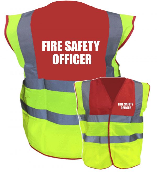 Fire Safety Officer Red Yellow hi vis