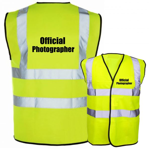 Official Photographer Hi Vis Yellow Vest