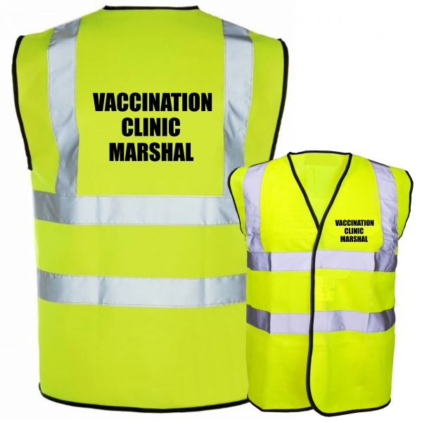 Vaccination Clinic Marshal Hi Vis Vest Yellow