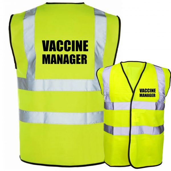Vaccine Manager Hi Vis Vest Yellow