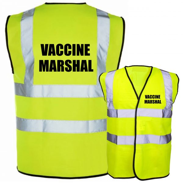 Vaccine Marshal Hi Vis Vest Yellow