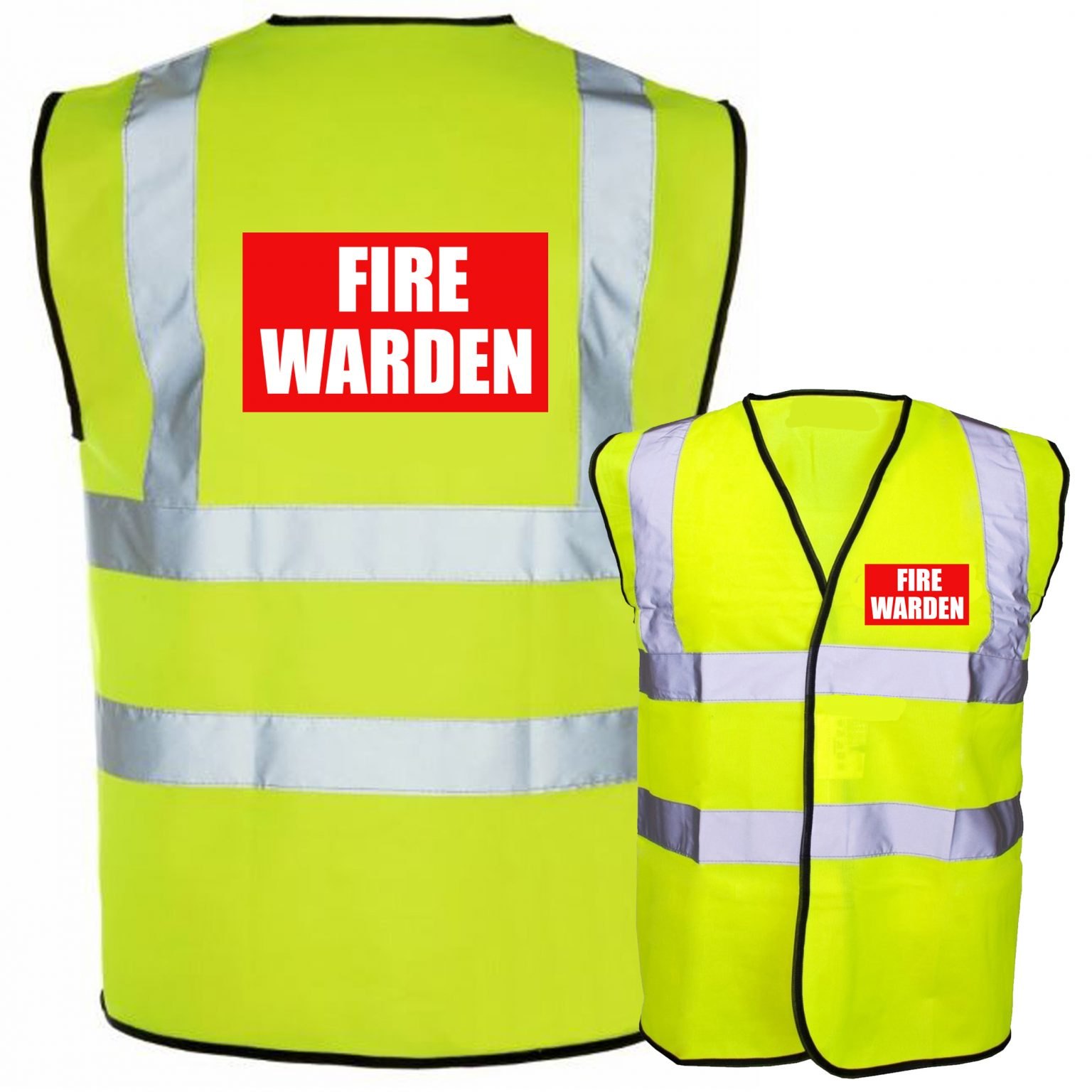 Fire Warden Boxed Pre Printed Hi Vis Safety Vest Waistcoat En Iso 20471 Simply Hi Vis