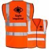 sight impaired orange hi vis