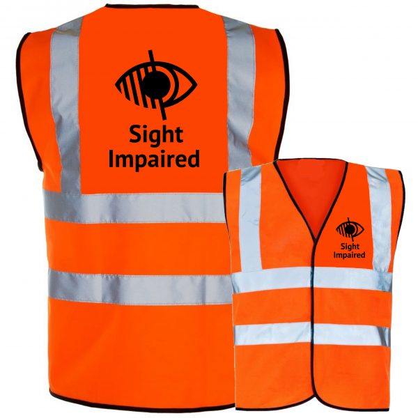sight impaired orange hi vis