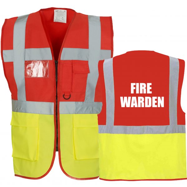 Fire Warden Red Yellow Executive Hi Vis